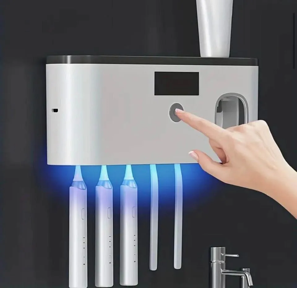 Smart Toothbrush Sanitizer with Automatic Dispenser image indicator(2)