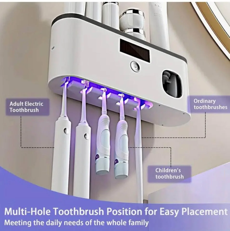 Smart Toothbrush Sanitizer with Automatic Dispenser image indicator(4)