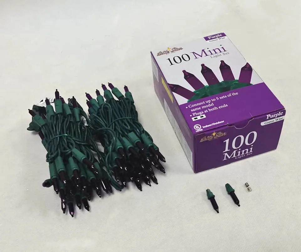 Brite Star Purple Mini Christmas Lights - 22 feet