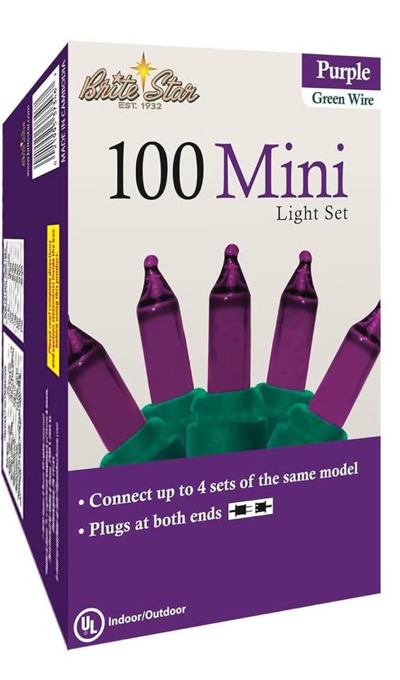 Brite Star Purple Mini Christmas Lights - 22 feet - photo 2