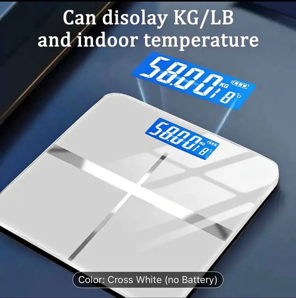 High-Precision Digital Bathroom Scale (colour white )