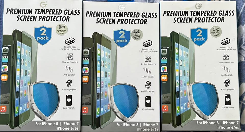 Premium tempered glass screen protectors for iPhone 6/7/8 (3 pac