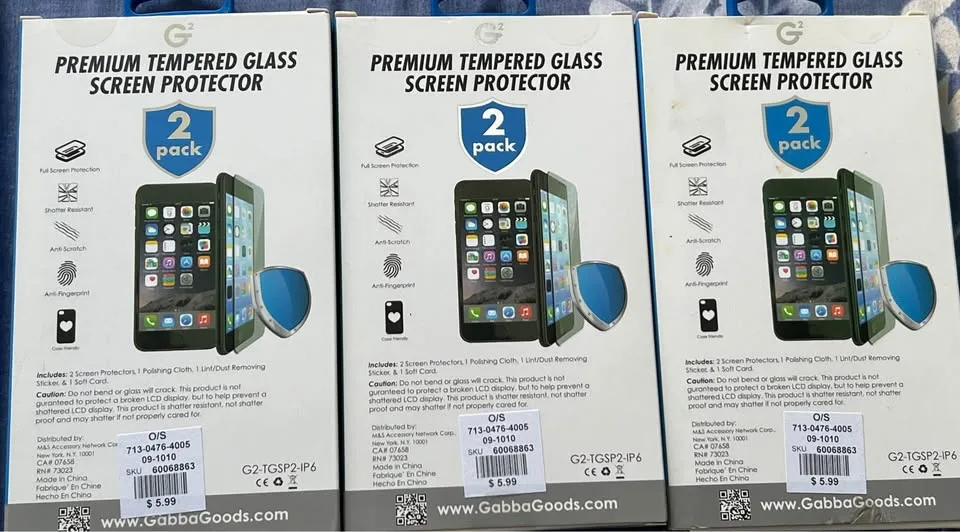 Premium tempered glass screen protectors for iPhone 6/7/8 (3 pac image indicator(2)