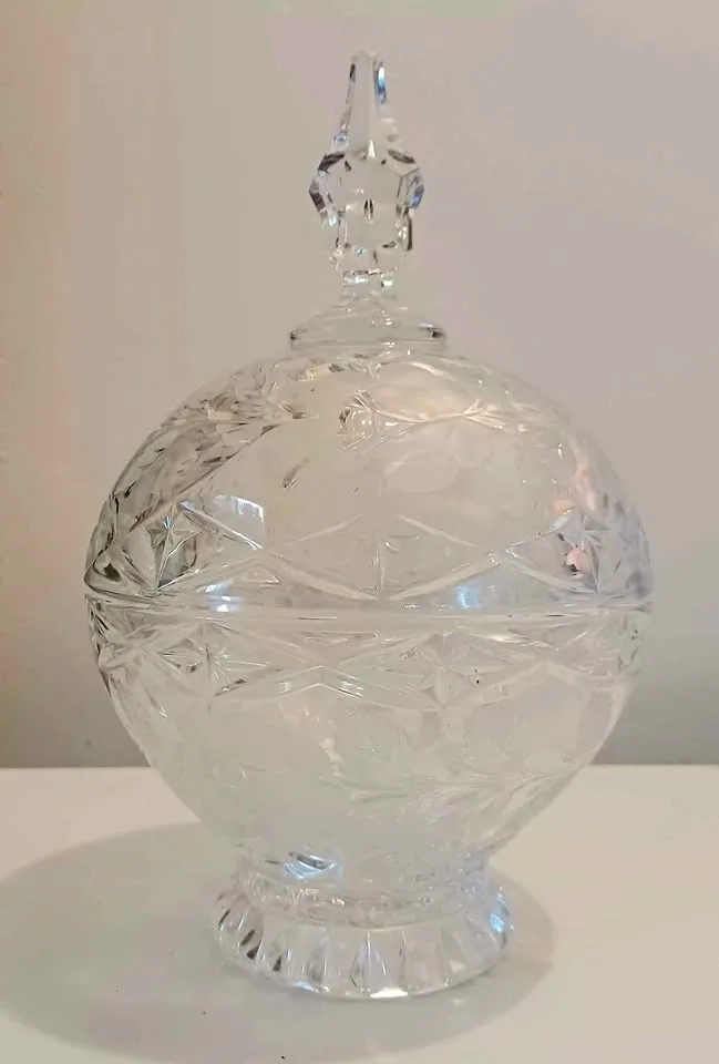 Vtg New Rare East German Imperial Crystal Candy Dish thumbnail