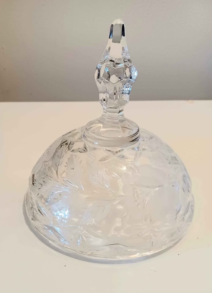 Vtg New Rare East German Imperial Crystal Candy Dish - photo 5