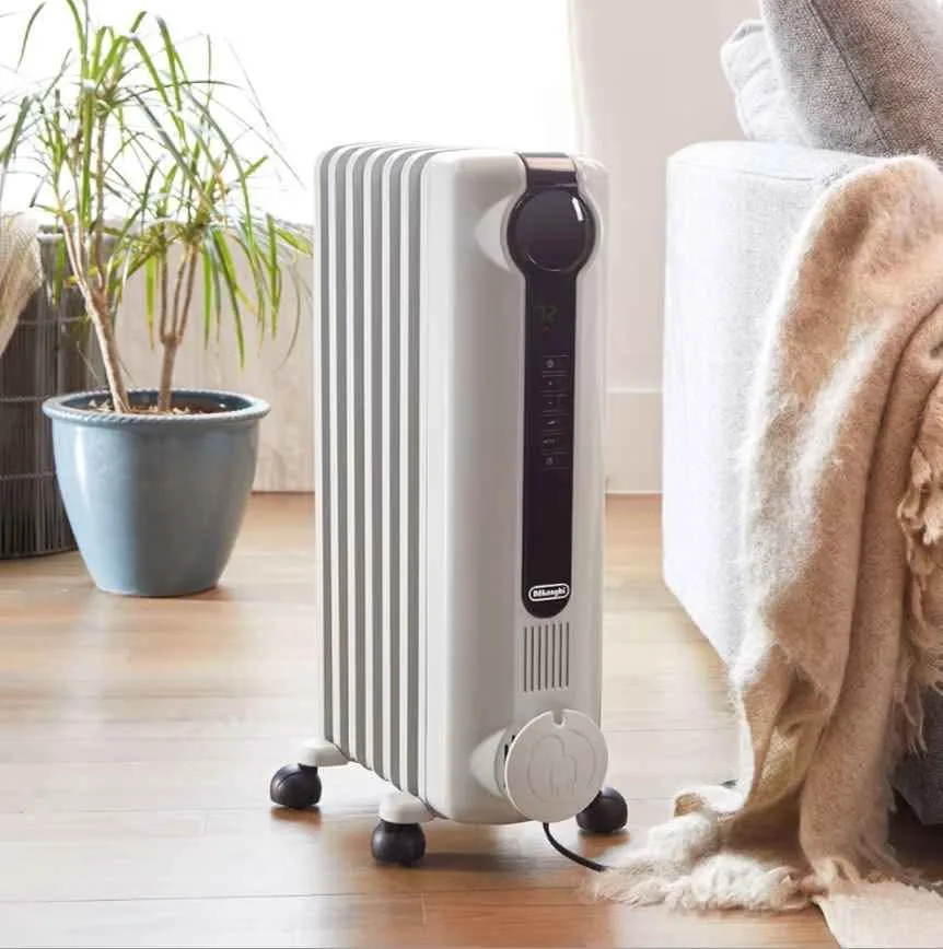 De'Longhi Oil-Filled Radiator Space Heater – 1500W (Light Gray) image indicator(10)