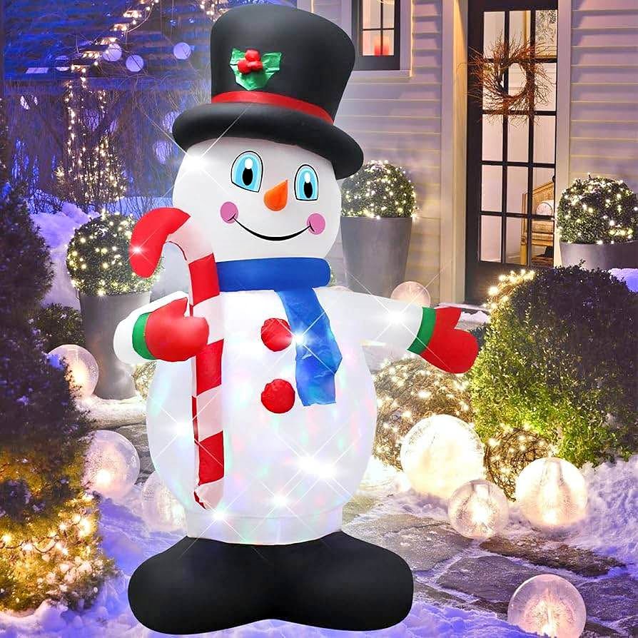 Brand new 5 Foot Christmas Inflatable White Snowman with LED Lig