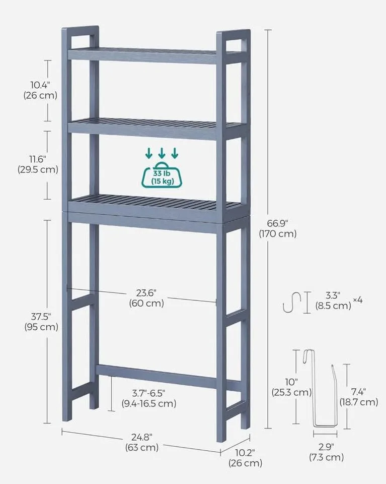 🚨 Transform Your Bathroom Instantly! 🚨 - Over the Toilet Storage image indicator(2)