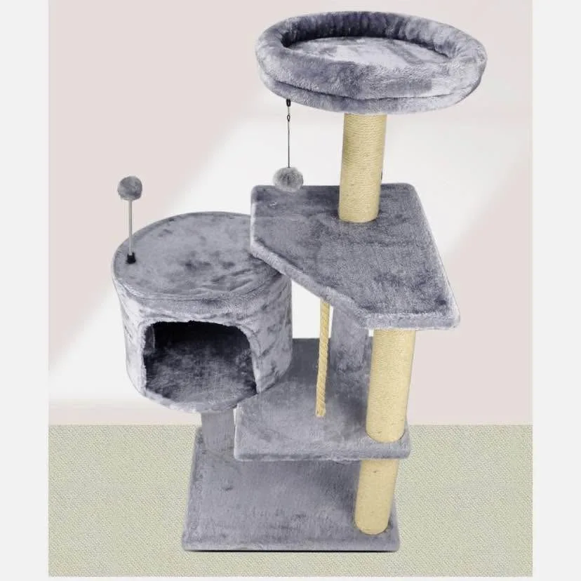 36.22 inches Cat Tree with Scratching Posts image indicator(4)