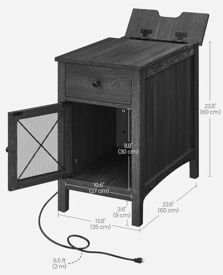 Modern Side Table with Charging Station ⚡ Brand New End Table image indicator(6)