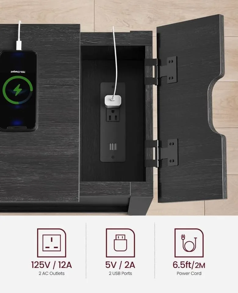 Modern Side Table with Charging Station ⚡ Brand New End Table image indicator(9)