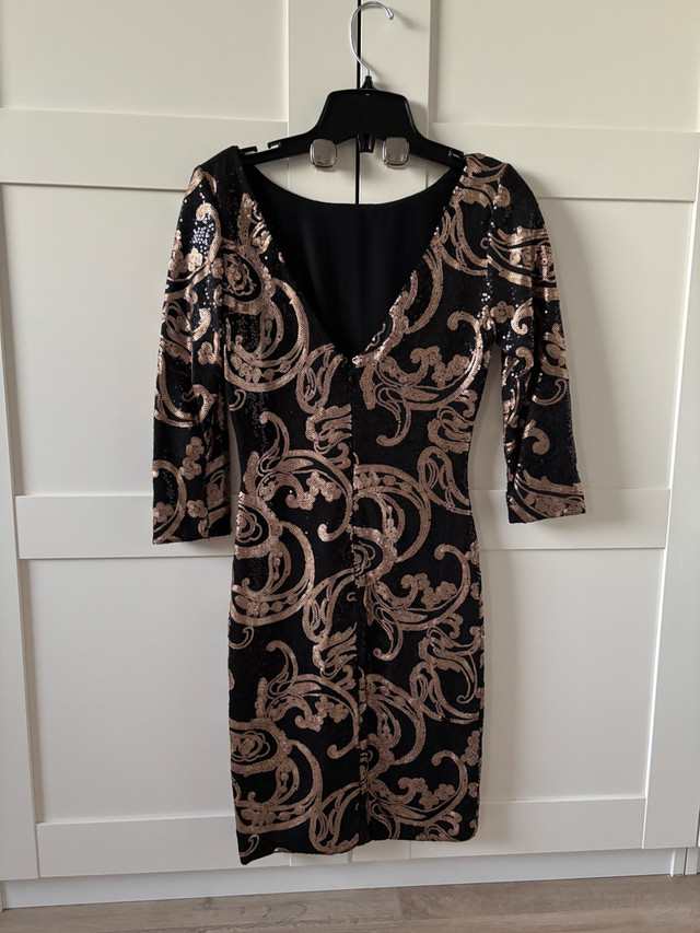 Holiday Black & Gold Sequin Dress - photo 2