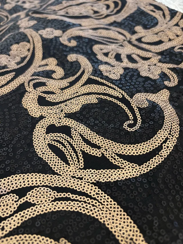 Holiday Black & Gold Sequin Dress image indicator(3)