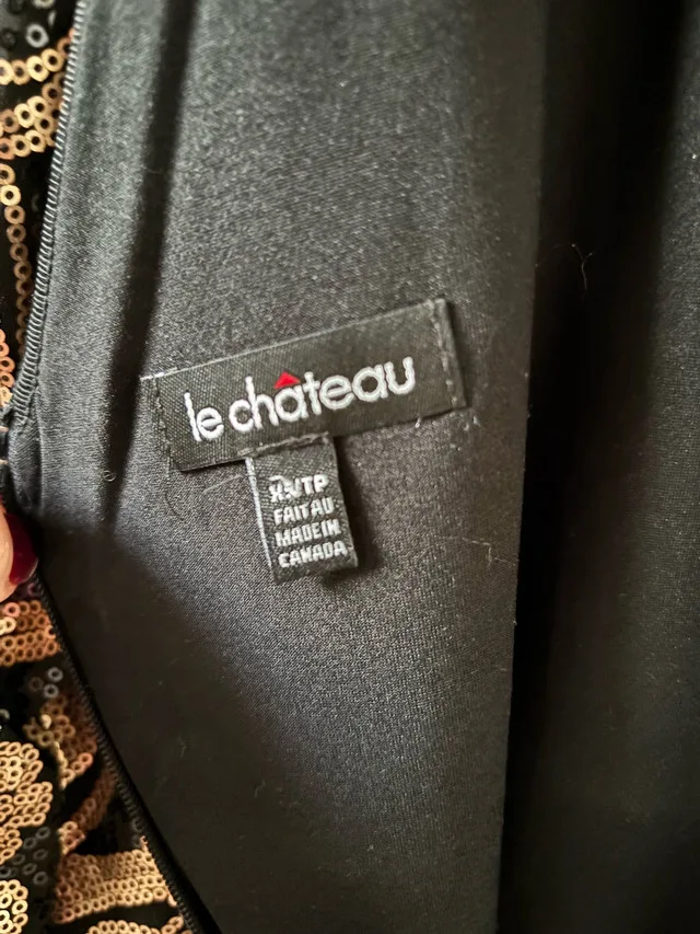 Holiday Black & Gold Sequin Dress image indicator(4)