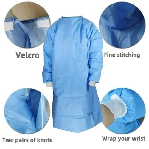 CardinalHealt 9518 Royalsilk Surgical Gowns AAMI Level 3 Blue image indicator(5)