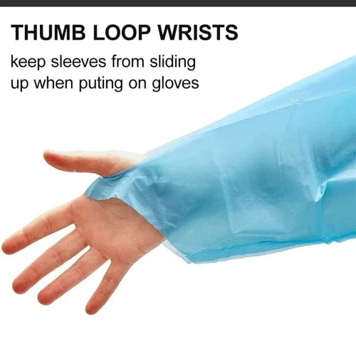 Disposable ,Polyethylene Gowns - Blue /10pcs image indicator(2)