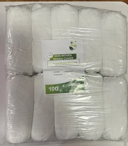 EZ Shoe Covers Disposable Non-Slip, 100Pcs/Pack, White image indicator(6)