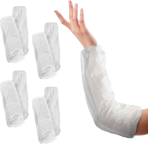Disposable Waterproof Oversleeves 100pcs/pack, White thumbnail