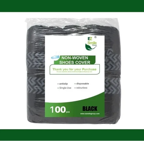 EZ Shoe Covers Disposable Non-Slip, 100Pcs/Pack, Black image indicator(4)