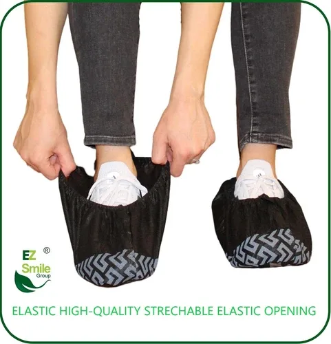 EZ Shoe Covers Disposable Non-Slip, 100Pcs/Pack, Black image indicator(5)