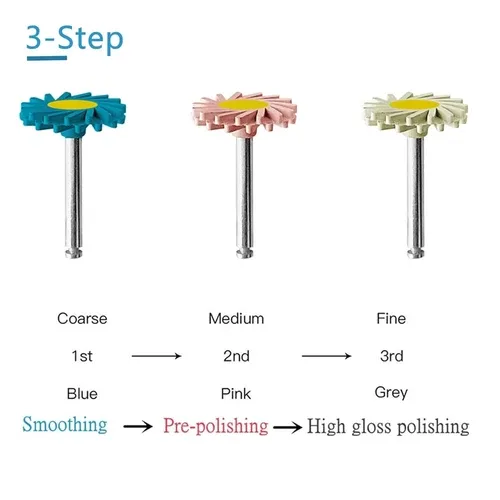 EZ Dental Ceramic Polishing Finishing Rubber Wheels Spiral Kit image indicator(2)
