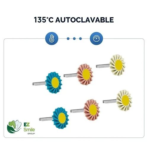 EZ Dental Ceramic Polishing Finishing Rubber Wheels Spiral Kit image indicator(6)