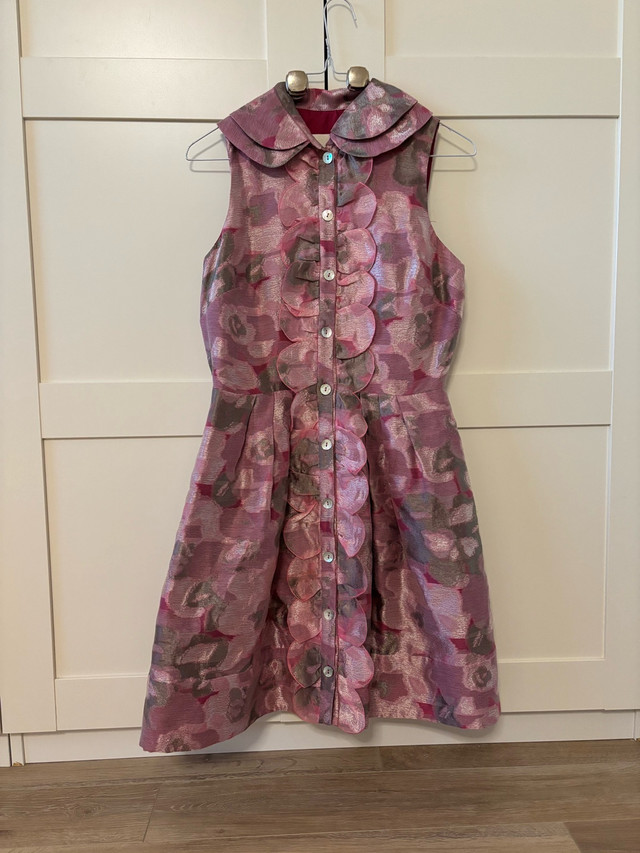 Silk Blend Pink and Grey Dress