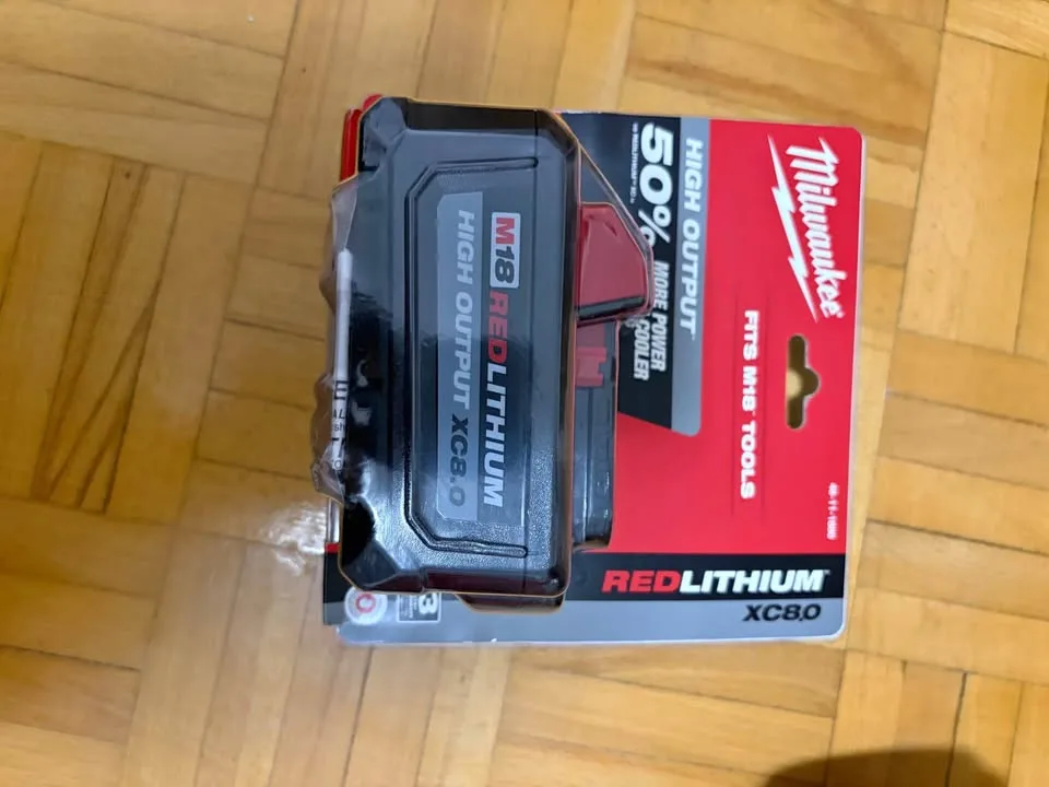 Milwaukee M18 redlithium battery xc8.0