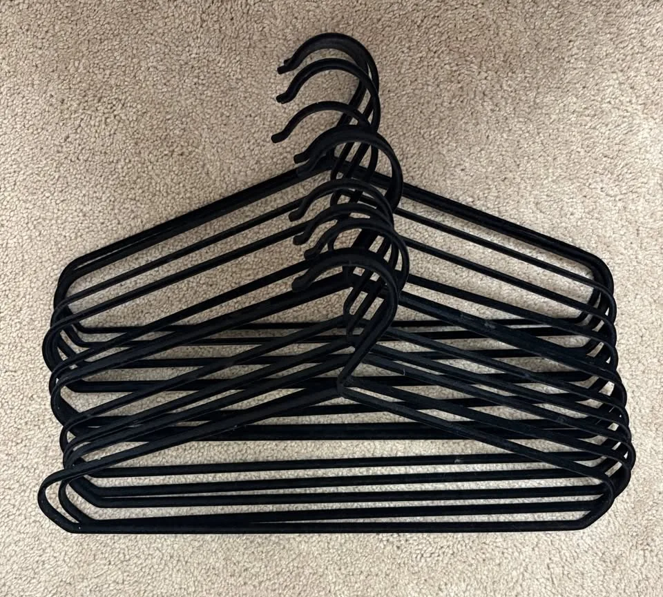 14 heavy, thick metal velvet hangers from IKEA image indicator(3)