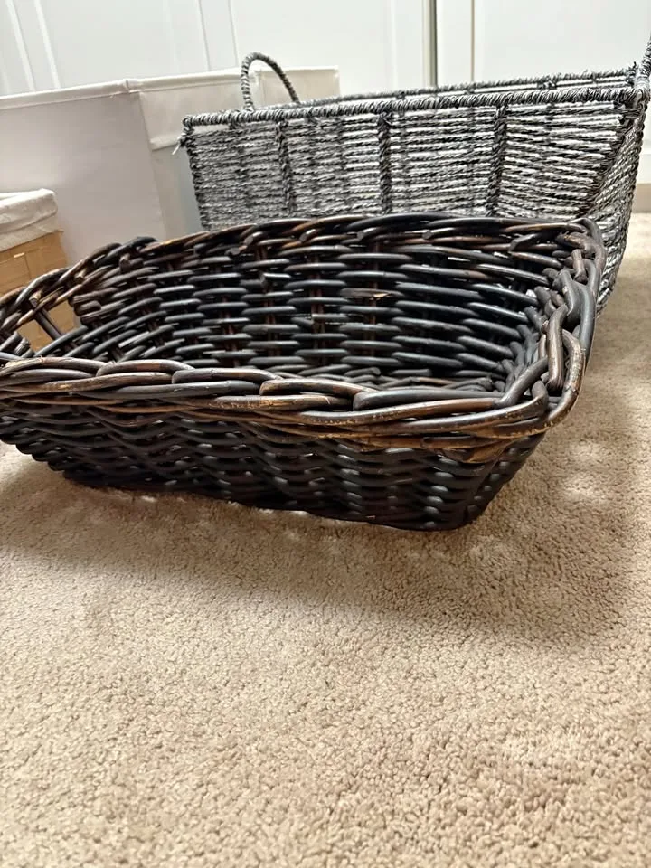 Dark Brown Wicker Basket