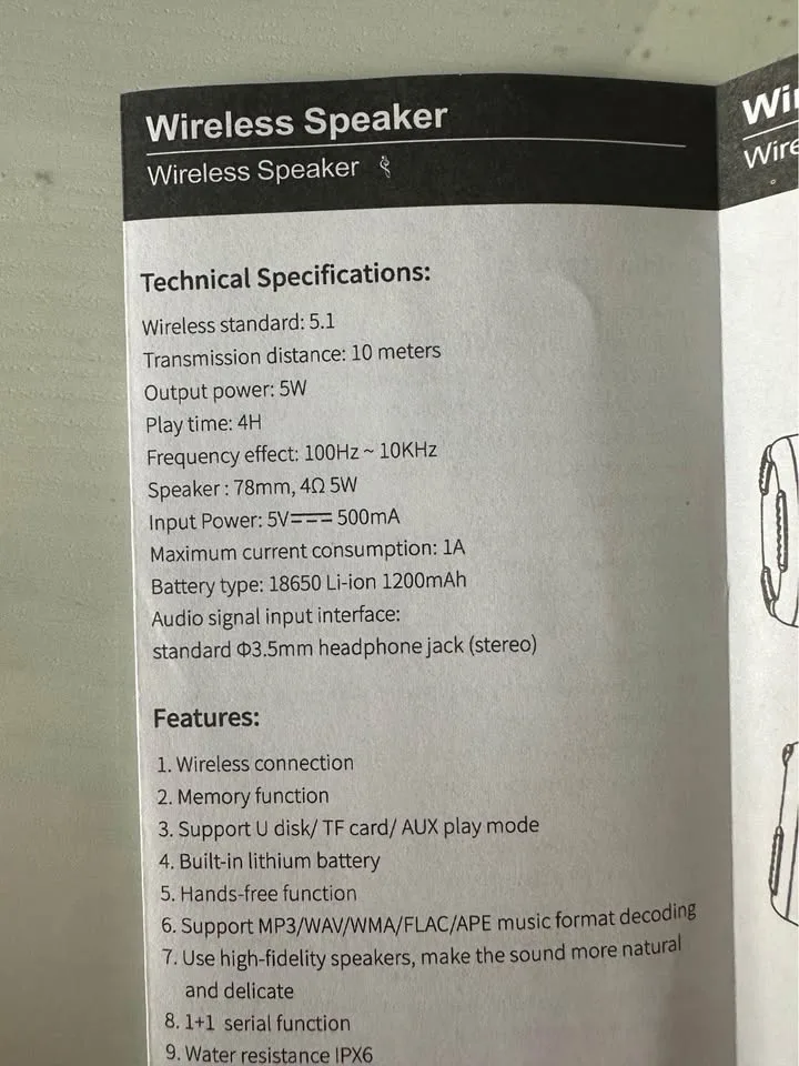 Portable Wireless Speaker - New in Box! image indicator(5)