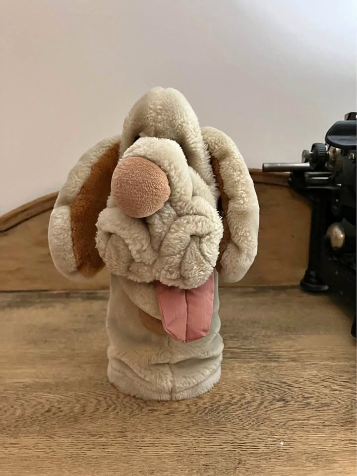 Vintage 1984 Ganz Bros Wrinkles Dog Hand Puppet