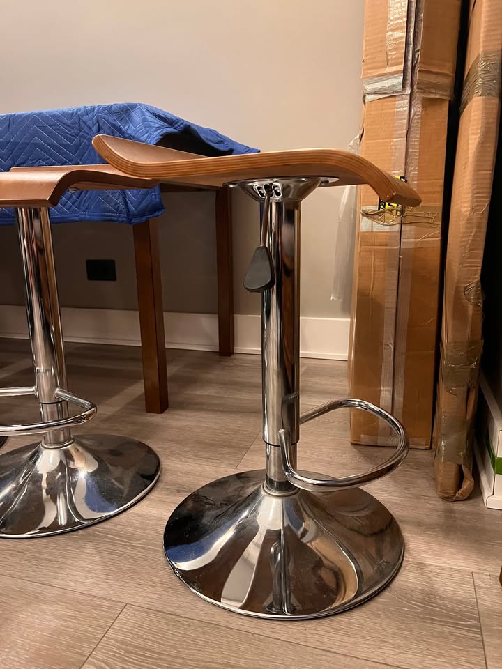 4 island countertop adjustable stools, midcentury modern - photo 3