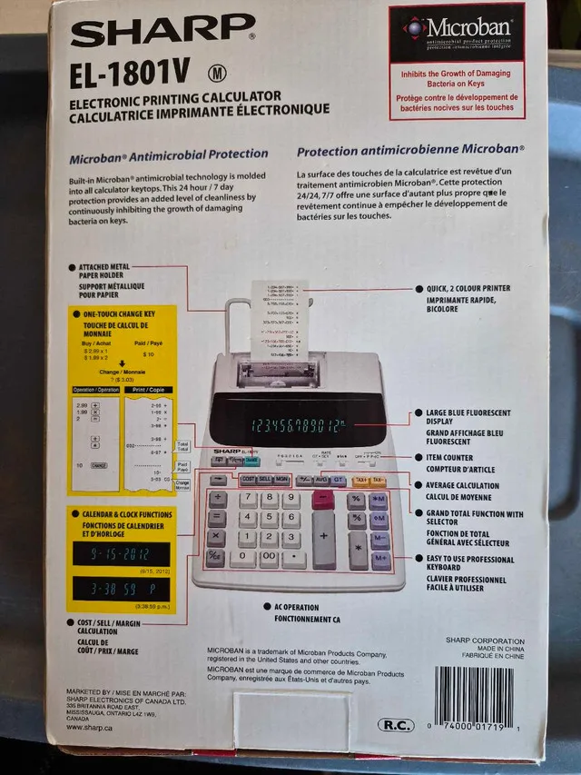 SHARP ELECTRONIC PRINTING CALCULATOR image indicator(2)
