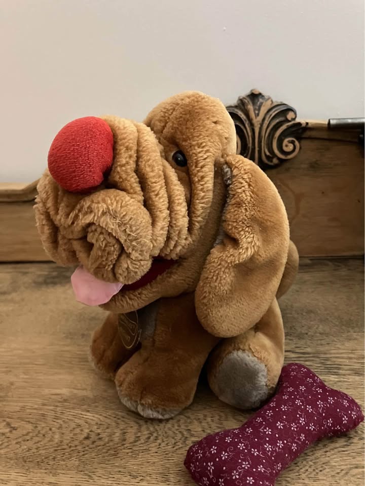 Wrinkles The Dog Plush Brown Dog 9" Ganz Bros Vintage 1984 - photo 2