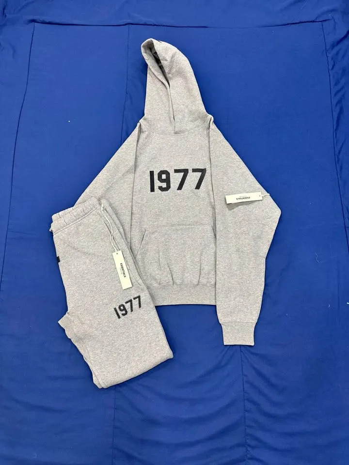 🎄CHRISTMAS SALE🎄 Essentials 1977 Dark Oatmeal Hoodies/Pants for thumbnail