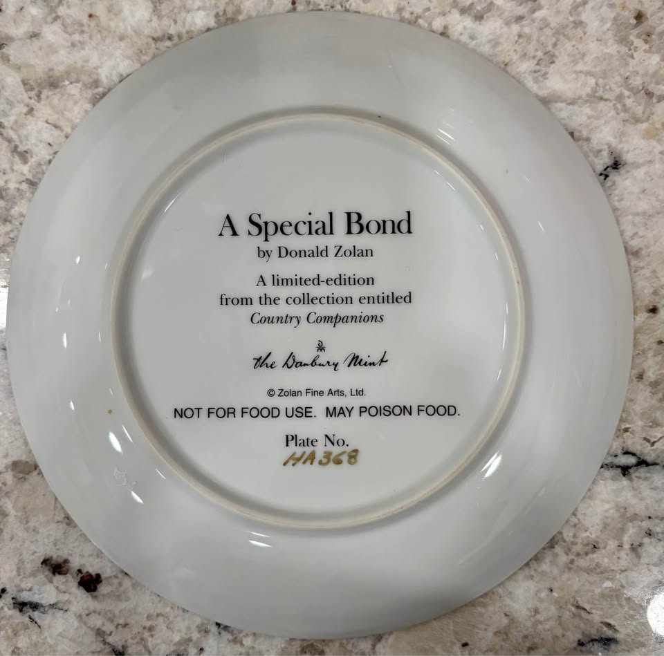 A Special Bond - Donald Zolan - Danbury Mint Collector Plate - photo 2