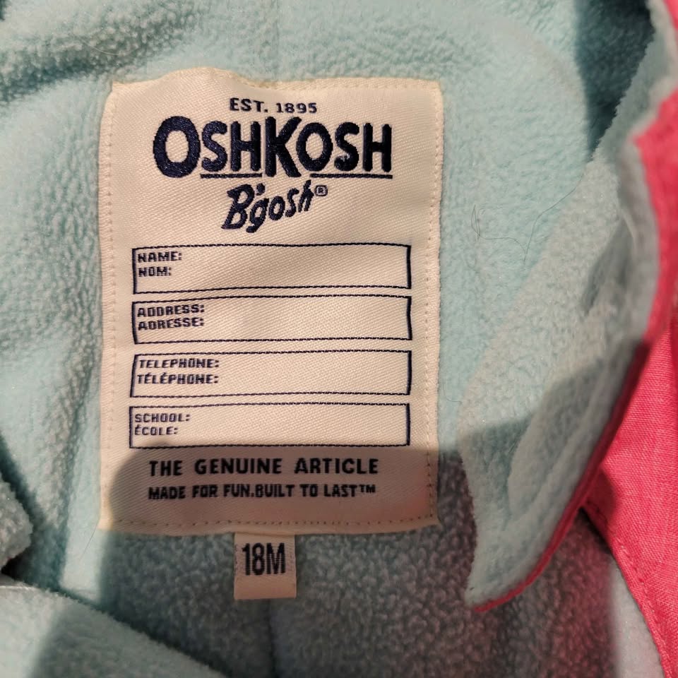 EEUC sz 18 months Oshkosh girl's 1 pc snowsuit - photo 3