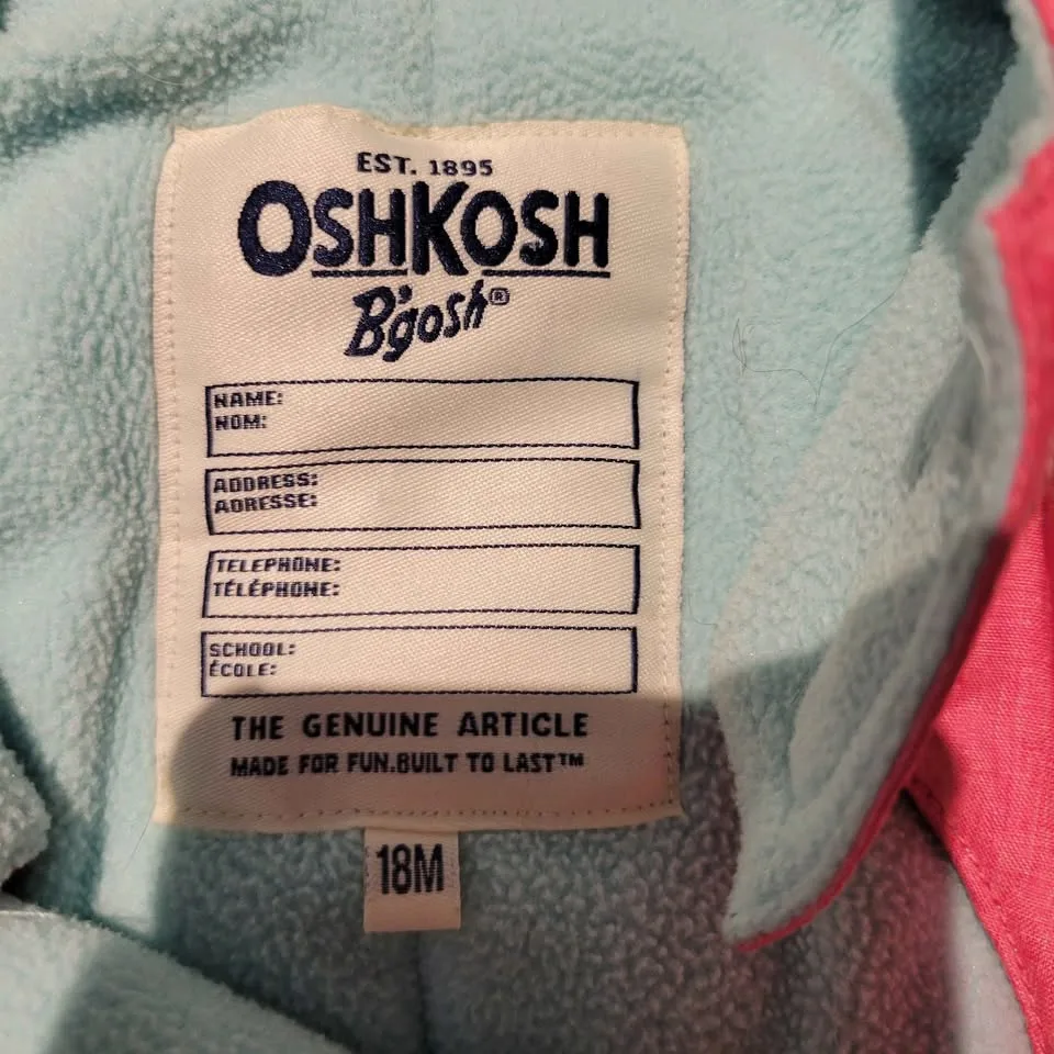 EEUC sz 18 months Oshkosh girl's 1 pc snowsuit image indicator(3)