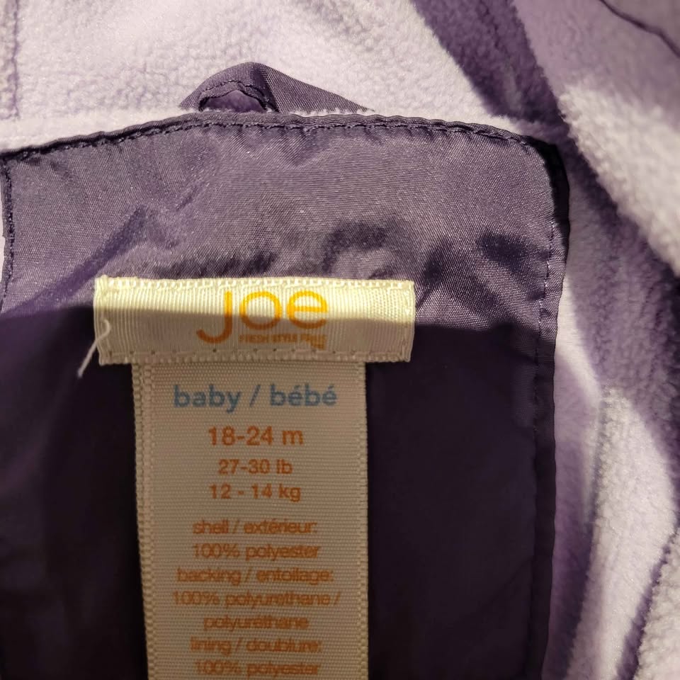 EEUC sz 18/24 Girl's 1 pc snowsuit Joe Fresh - photo 2