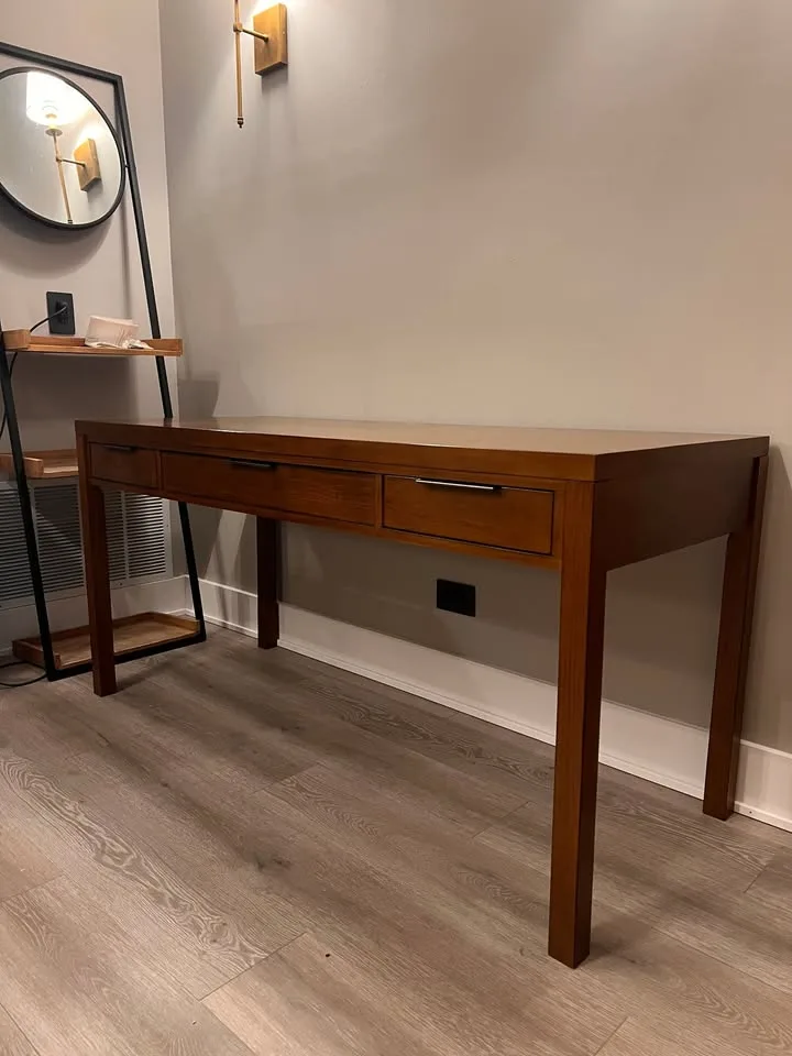 Orig $520 Wood Computer/Writing Desk image indicator(6)