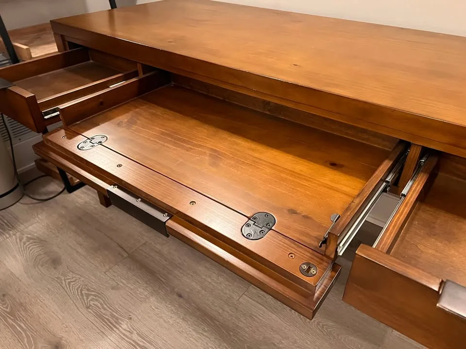 Orig $520 Wood Computer/Writing Desk image indicator(10)