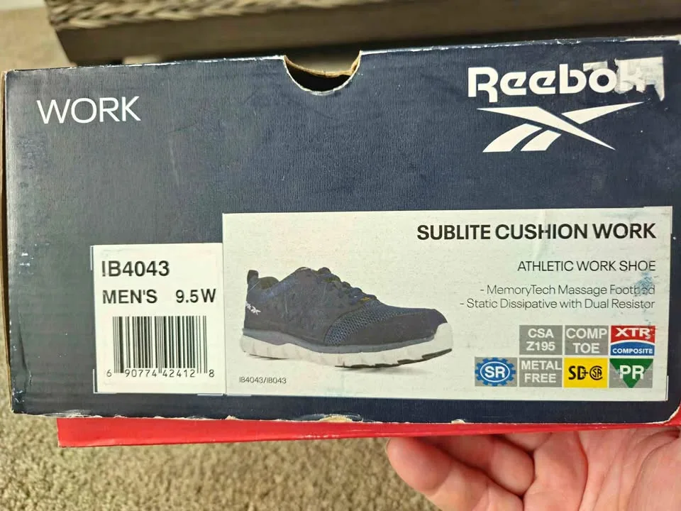 Men's Blue Reebok Work Shoe Size 9.5W (New)