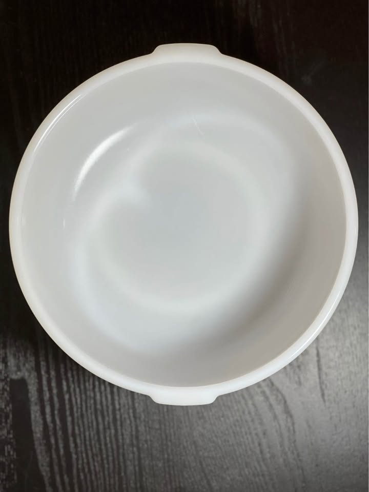 Glasbake White 19CJ Mixing Bowl Vintage 9.25x4.75 - photo 2