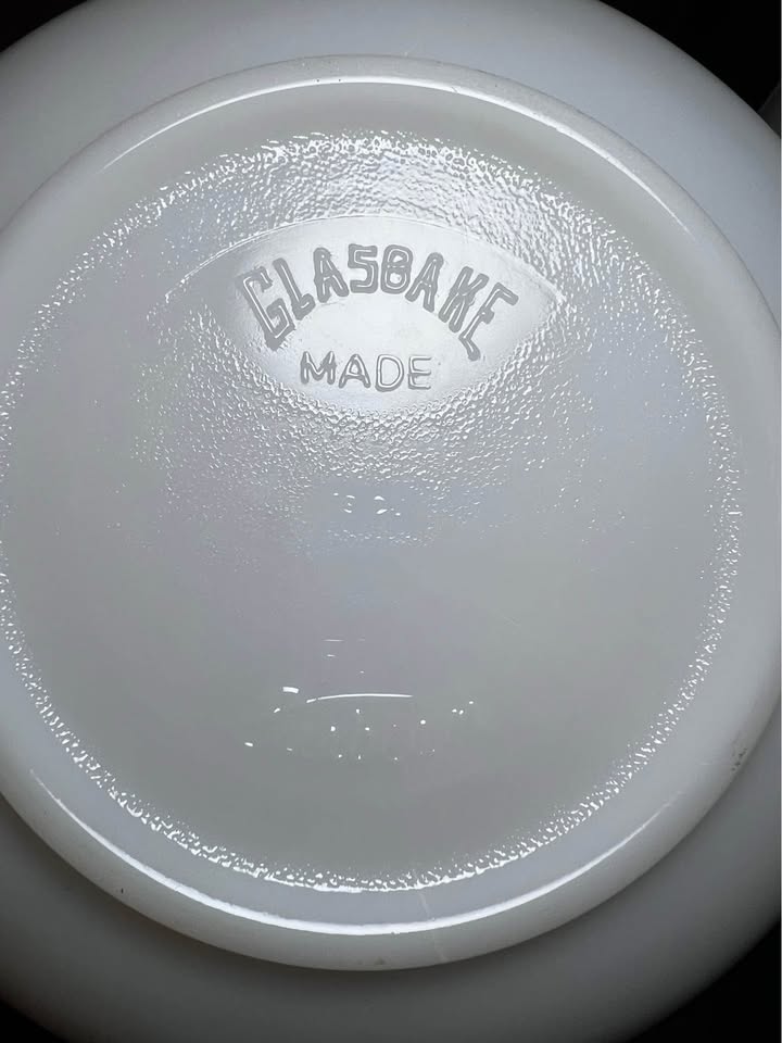 Glasbake White 19CJ Mixing Bowl Vintage 9.25x4.75 - photo 4