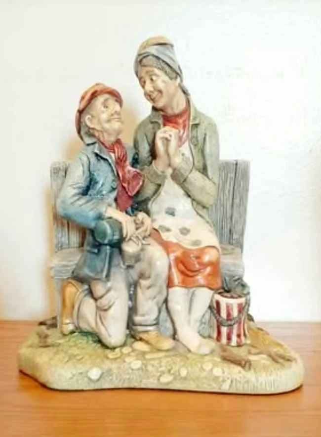 1972 Hand Painted Celebration Stoneware Sculpture thumbnail