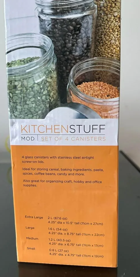 Kitchen stuff plus Glass canisters set of 4 image indicator(3)