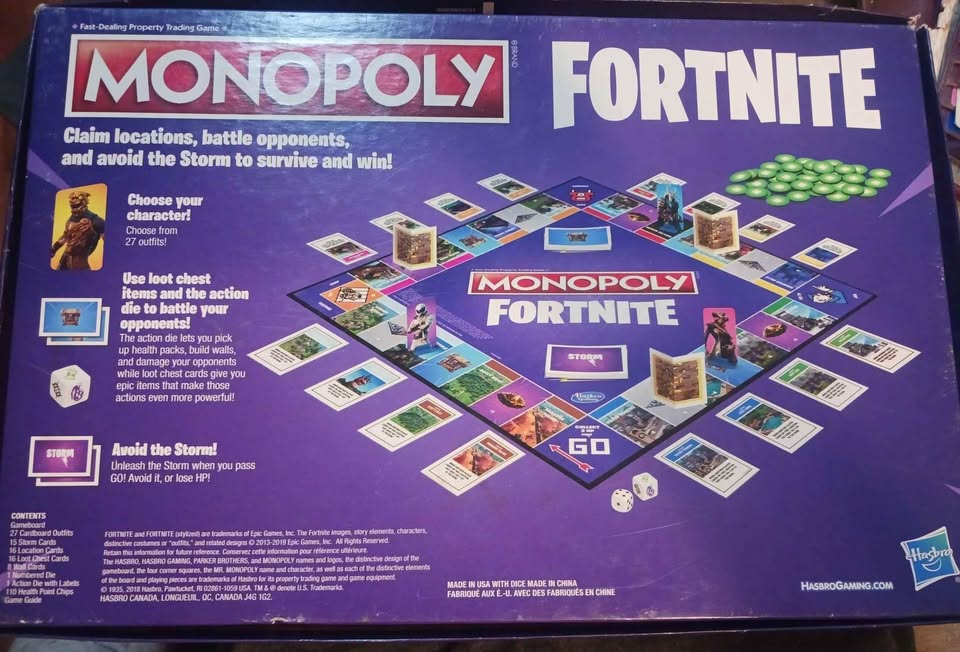 Monopoly Fortnite Edition Board Game Hasbro Gaming - photo 2