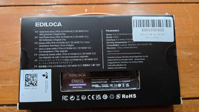 PCIE Gen 4.0 NVME M.2 1TB SSD - photo 2