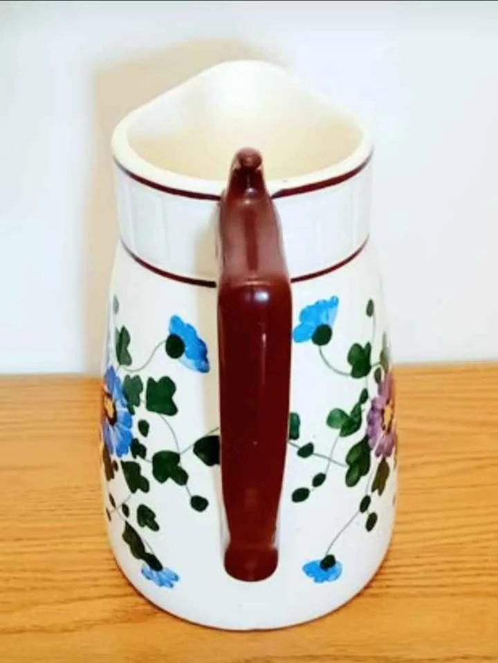 German Hand Painted Porcelain Pitcher image indicator(4)